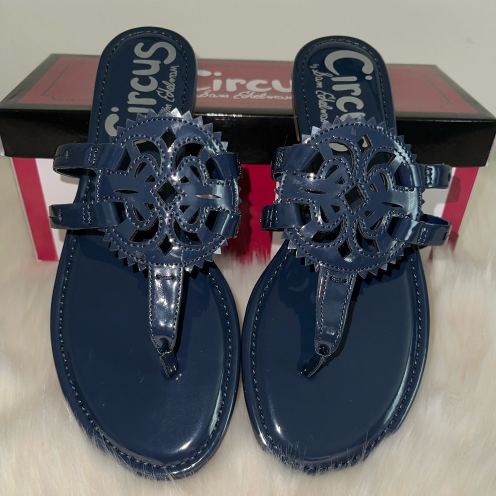 Circus by Sam Edleman Canyon Sandals - Navy Patent - Size 8 - NWT